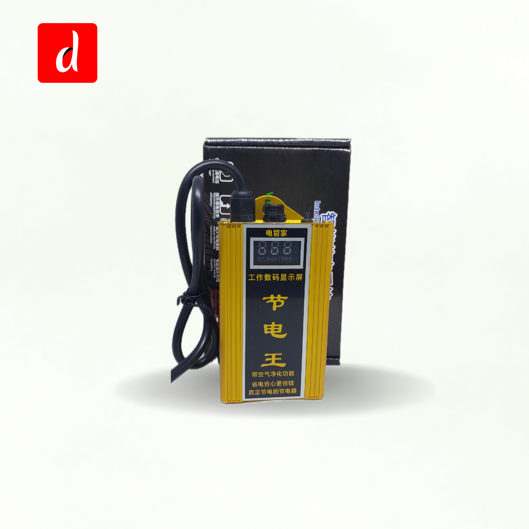 Intelligent Power Saver Energy Saving Devices Smart Power Factor Saver Electricity Saving Box 100KW, Gold, US Plug